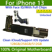 Good Working Mainboard Clean iCloud For iPhone 13 Motherboard with Face ID Support iOS Update Logic Board Unlocked Fully Tested 
