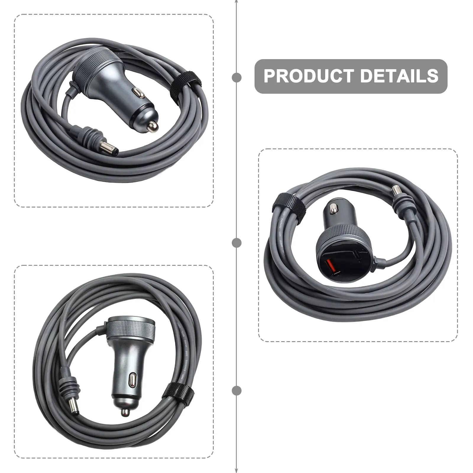 300 см для Starlink Mini Dual USB Автомобильное зарядное устройство 12 В-24 В с кабелем