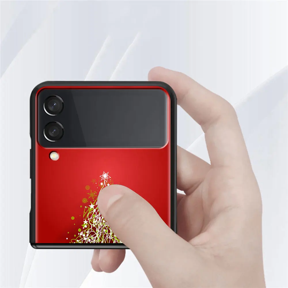 Чехол Funda для Samsung Galaxy Z флип-чехол телефона 3 дюймов роскошный чехол Flip3 из Черного