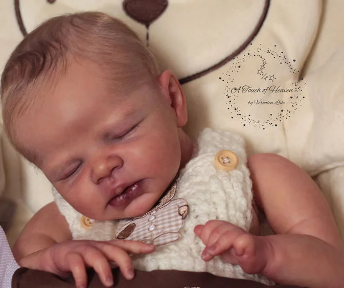 

FBBD 16inch Reborn Doll Kit Zendric Lifelike Sleeping Newborn Unfinished Doll Parts with Body