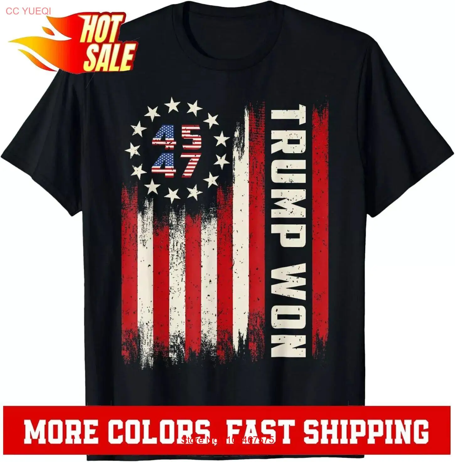 Футболка с флагом Трампа 20 45 47-й президент США