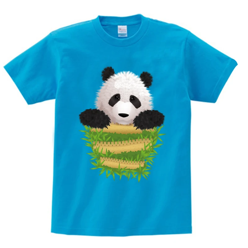 

Детские футболки, новинка 2022, летняя детская одежда с мультяшным принтом панды, Детская футболка, белая футболка из чистого хлопка с коротки...