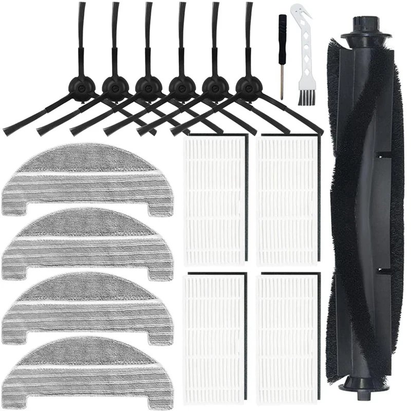 

Сменные детали: роликовая щетка, боковая щетка, HEPA-фильтр, совместимый с Proscenic M8pro аксессуары для робота-пылесоса