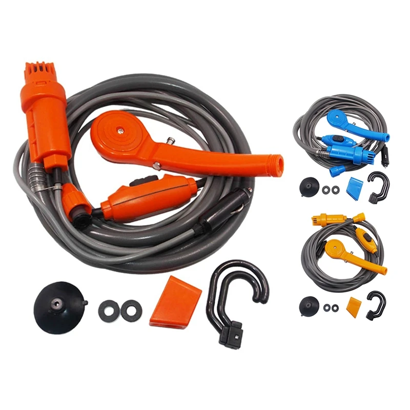 

Camping Travel Shower Portable Car Washer DC12V Car Shower High Pressure Power Washer Electric Pump for Outdoor