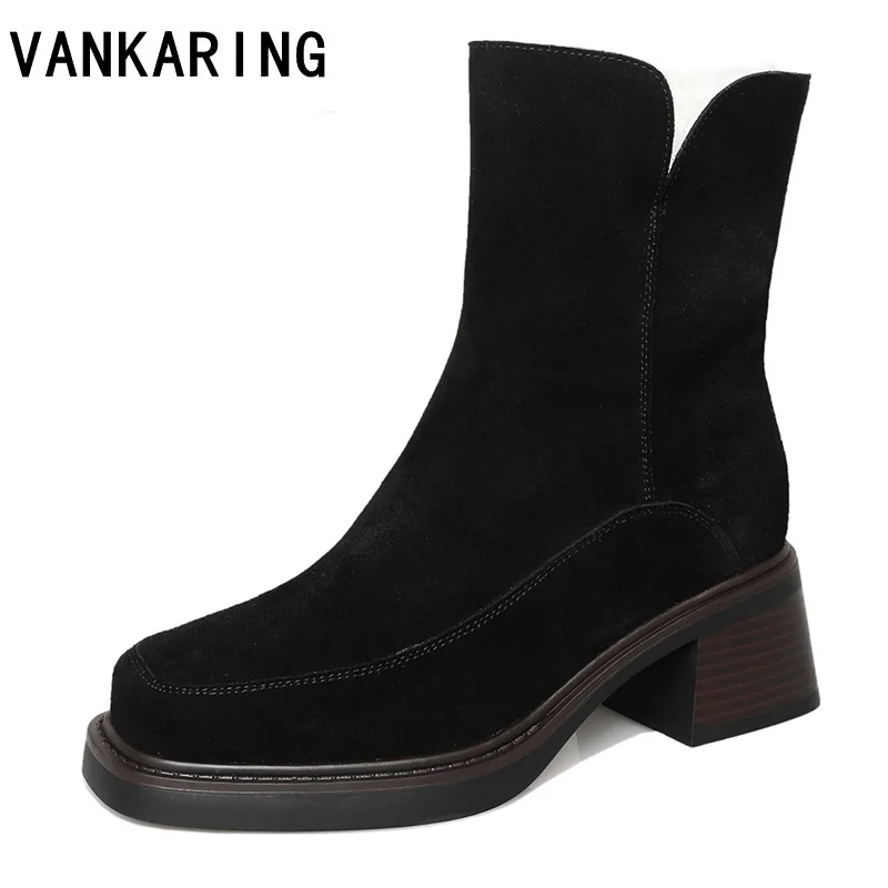 

Женские ботильоны из натуральной коровьей замши, на высоком каблуке