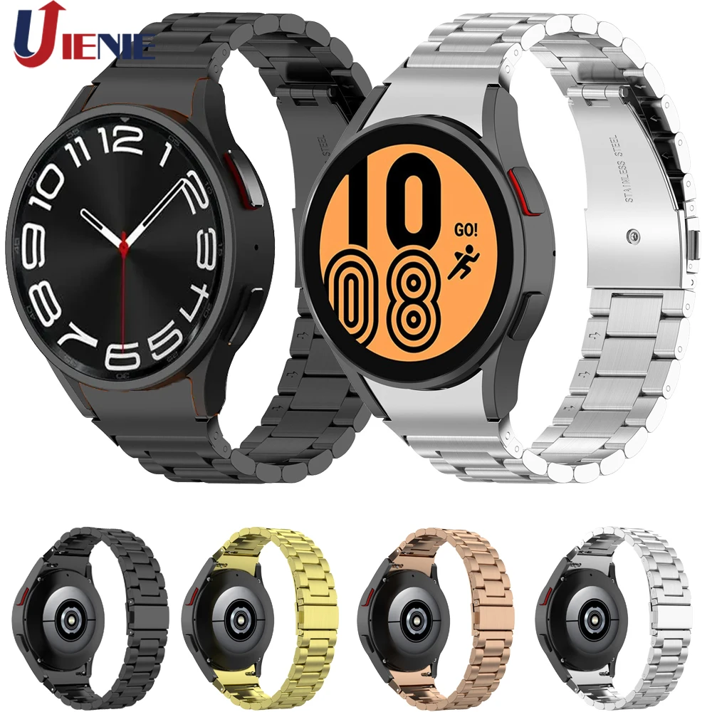 Ремешок для часов Samsung Galaxy Watch 6, браслет из нержавеющей стали для наручных часов 43 мм 47 мм 5 Pro 45 мм 6 4 40 мм 44 мм