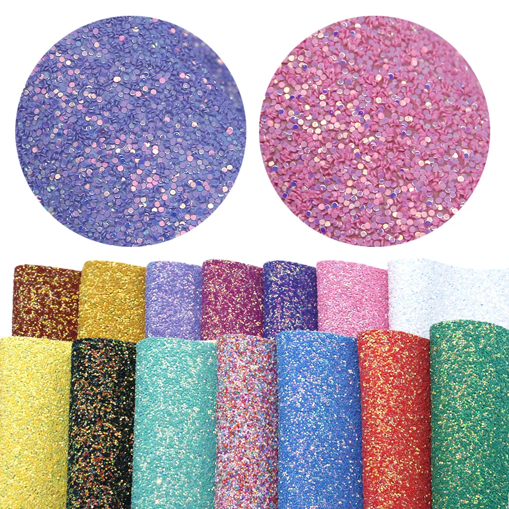 20*33cm AB Color Synthetic Leather Sheets Chunky Glitter Faux Leather Fabric Hairbow Fabric DIY Bag Shoes,1Yc7188