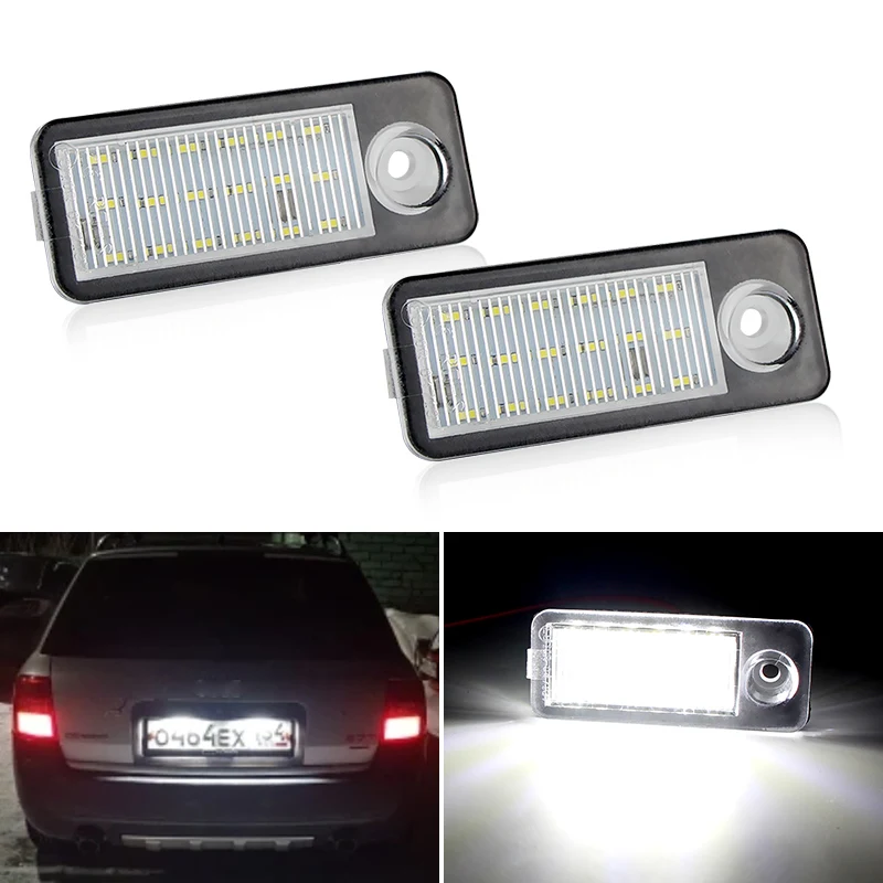 

2 шт. для Audi A6 C5 B4 Avant Wagon 1997-2005 Audi RS6 RS6 Plus 2003-2005 светодиодный номерной знак светильник ЗАМЕНИТЬ OEM #4B9943021