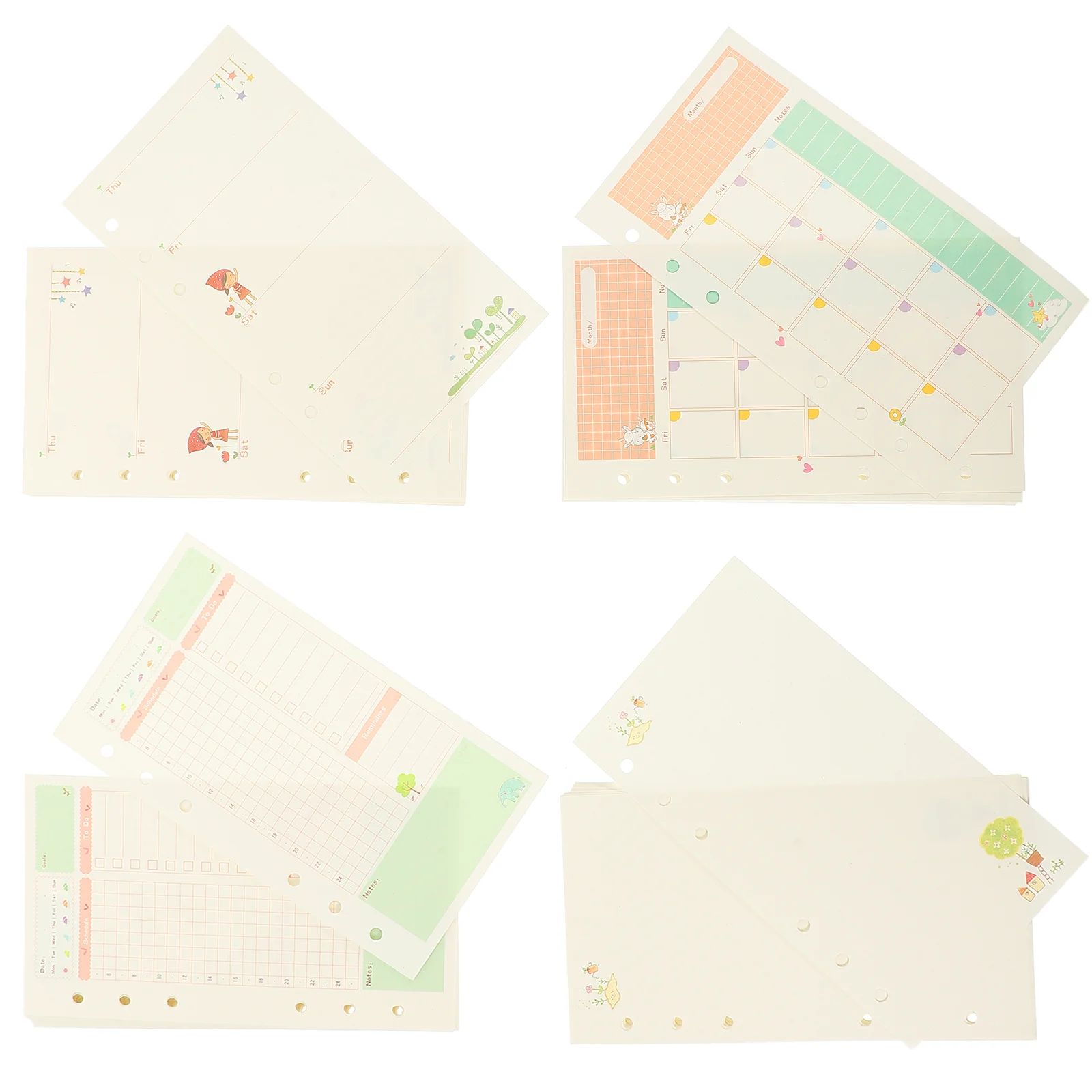 

Paper Leaf Loose Binder Notebook A6 Ruled Filler Daily Pad Writing Papers Hole Professional Study English Replaceable Compact