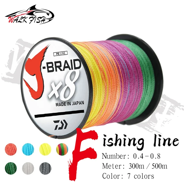 WALK FISH Japan 8X Fishing Line 300M 500M 8 Strands Braided Fishing Line Multifilament PE Line for Carp Fishing Wire 1