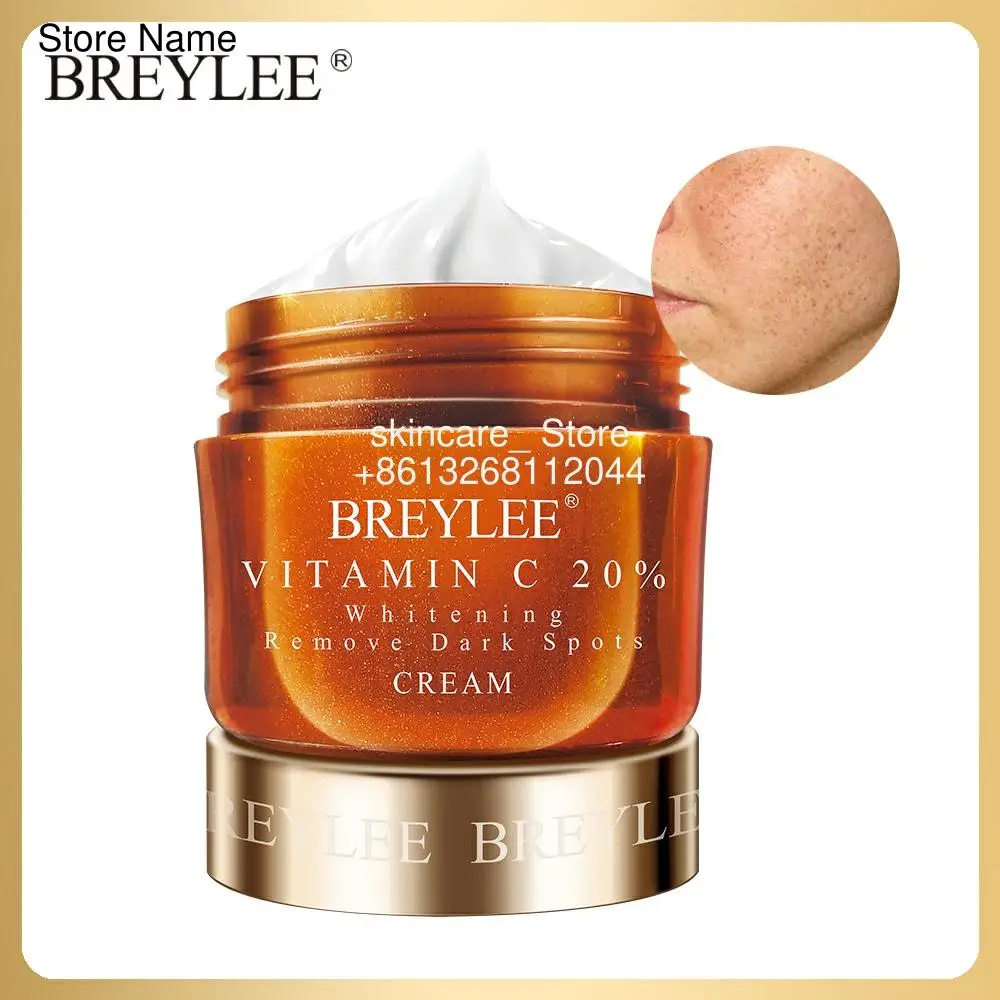 

BREYLEE Vitamin C Whitening Facial Cream 20% VC Fade Freckles Remove Dark Spots Melanin Remover Skin Brightening Cream Face Care