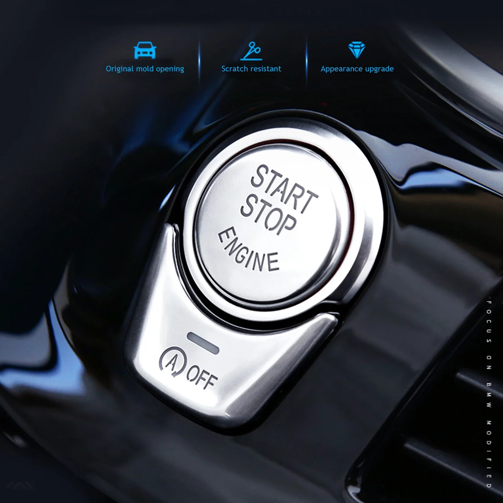 Автомобильная наклейка на кнопку запуска для BMW 5 6 7 серии F01 F02 F07 F10 F11 F18 F30 520 523 730 2