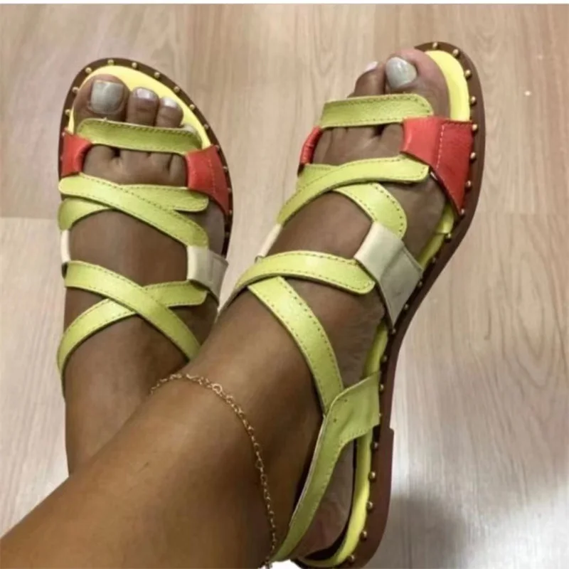

Summer Women's Sandals Fashion Roman Shoes Outdoor Casual 43 Plus Size Open Toe Shoes Beach Party Sandals Brand Women Shoes