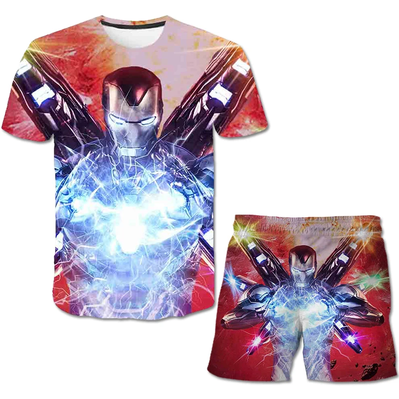 

Mαrvel- Spidermαn Fashion Cartoon T Shirt+Short Pants Sets Kids Super Cool 3D Print Tshirt Pant Suit Children Boys Girls Clothes