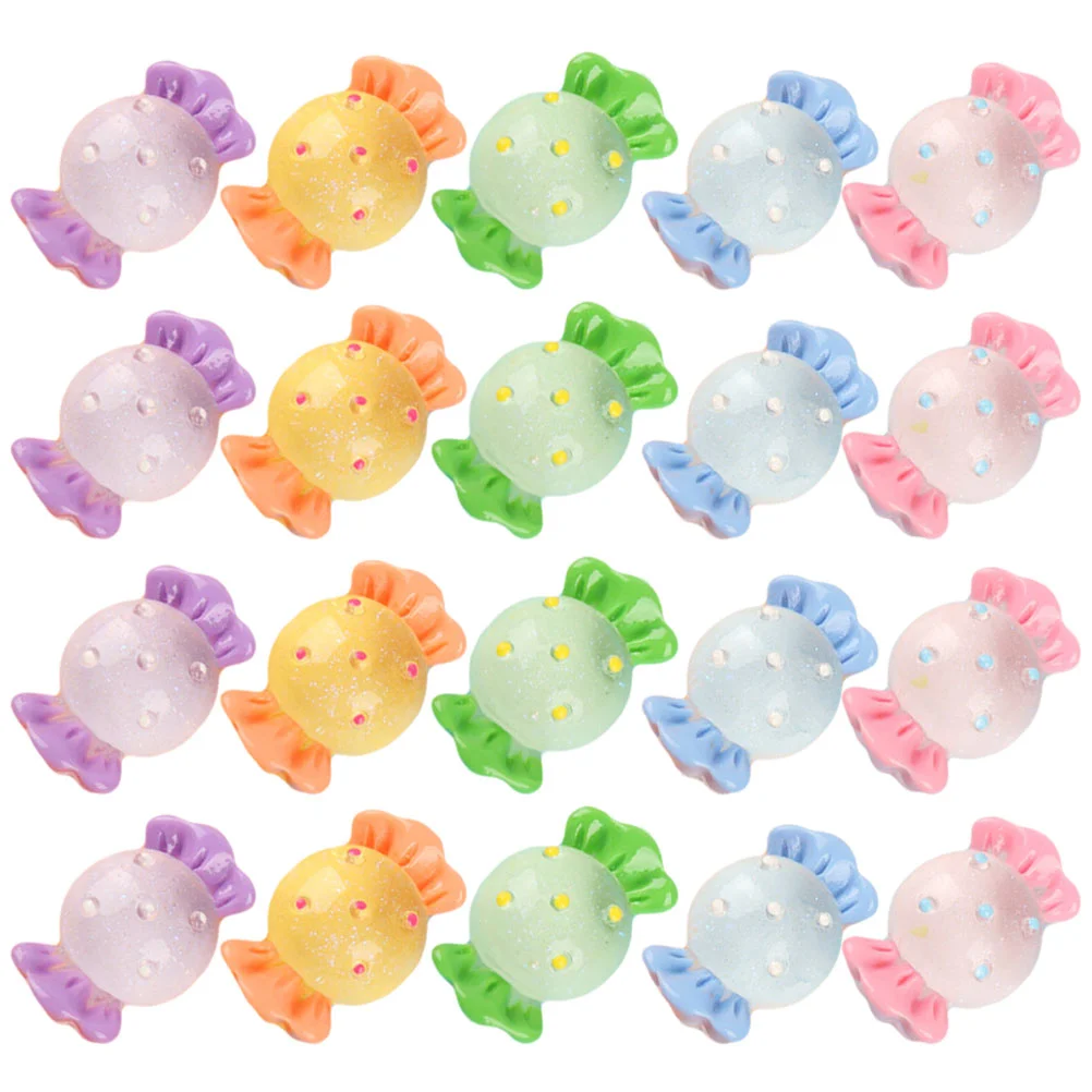 

20 Pcs Simulated Candy Small Candies Model Multi-function Christmas Table Top Decor Accessories Fake Desktop Resin Shop Display