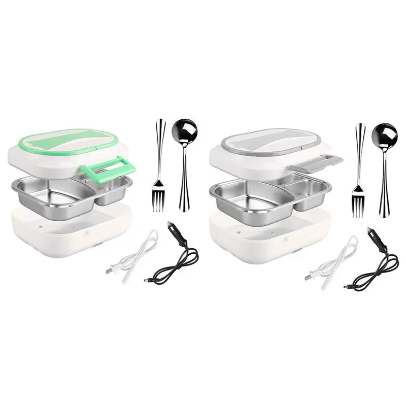 

Us Plug Portable Electric Lunch Box - Car Use 12V Home Use 110V Electric Heating Food Heater, Bento Meal Warmer Lunch Warmer Box