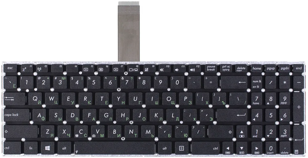 Клавиатура черная без рамки для Asus X550VX |
