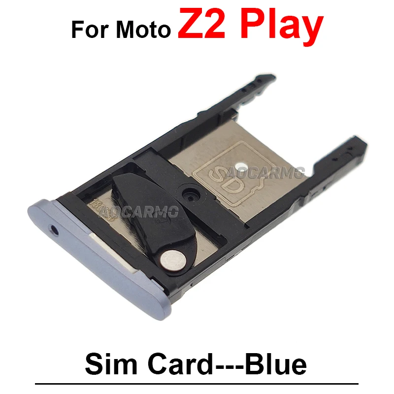 Две Sim-карты для Motorola Moto Z2 Play Sim лоток держатель Гнездо Слот Ремонт Запасные части