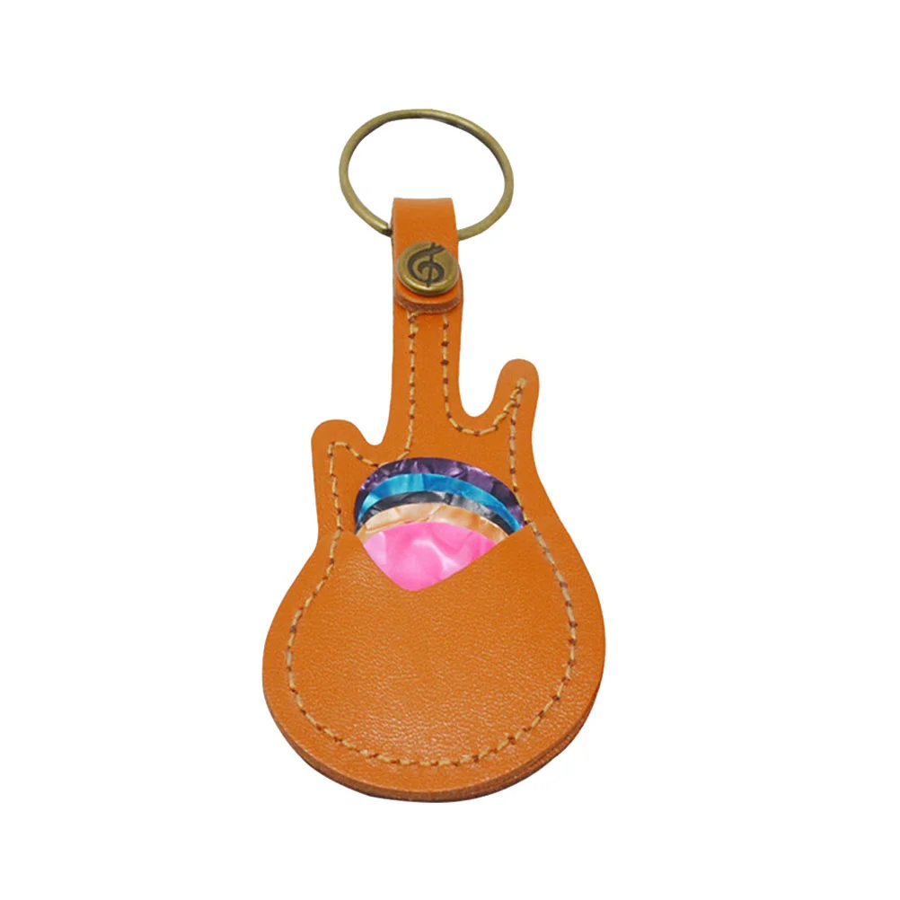 

Guitar Holder Pick Casekeychain Picks Box Storage Bass Plectrum Ring Handbag Standard Pouch