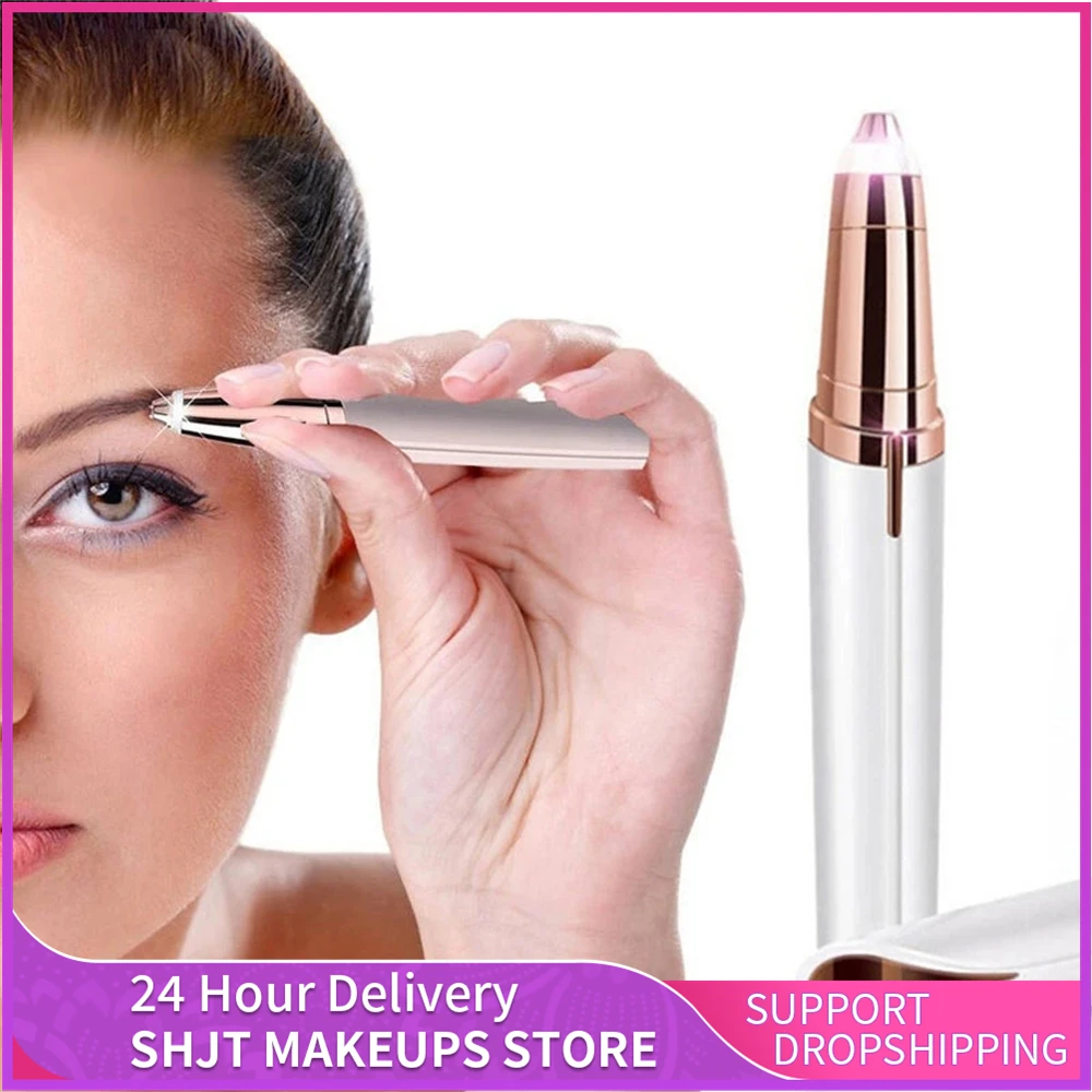 Electric Eyebrow Trimmer Women's Eyebrow Pencil Automatic Eyebrow Knife Facial Hair Removal Beauty Trimmer Lipstick Shaver