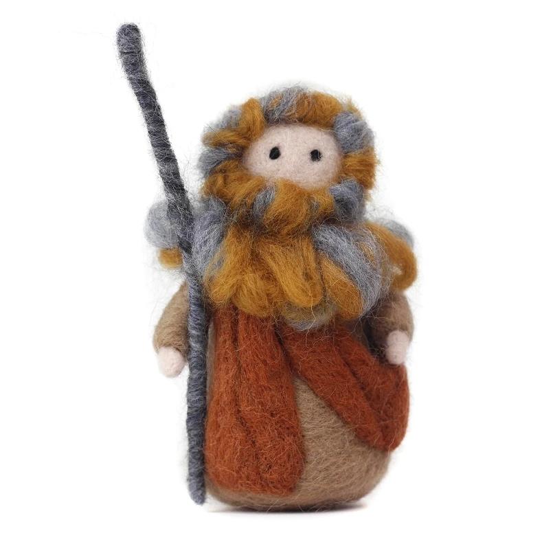 

Wool Felting Craft Kit Make Your Own 4 Inch Jesus Doll with Beginner's Felt DIY Package & English Instructions