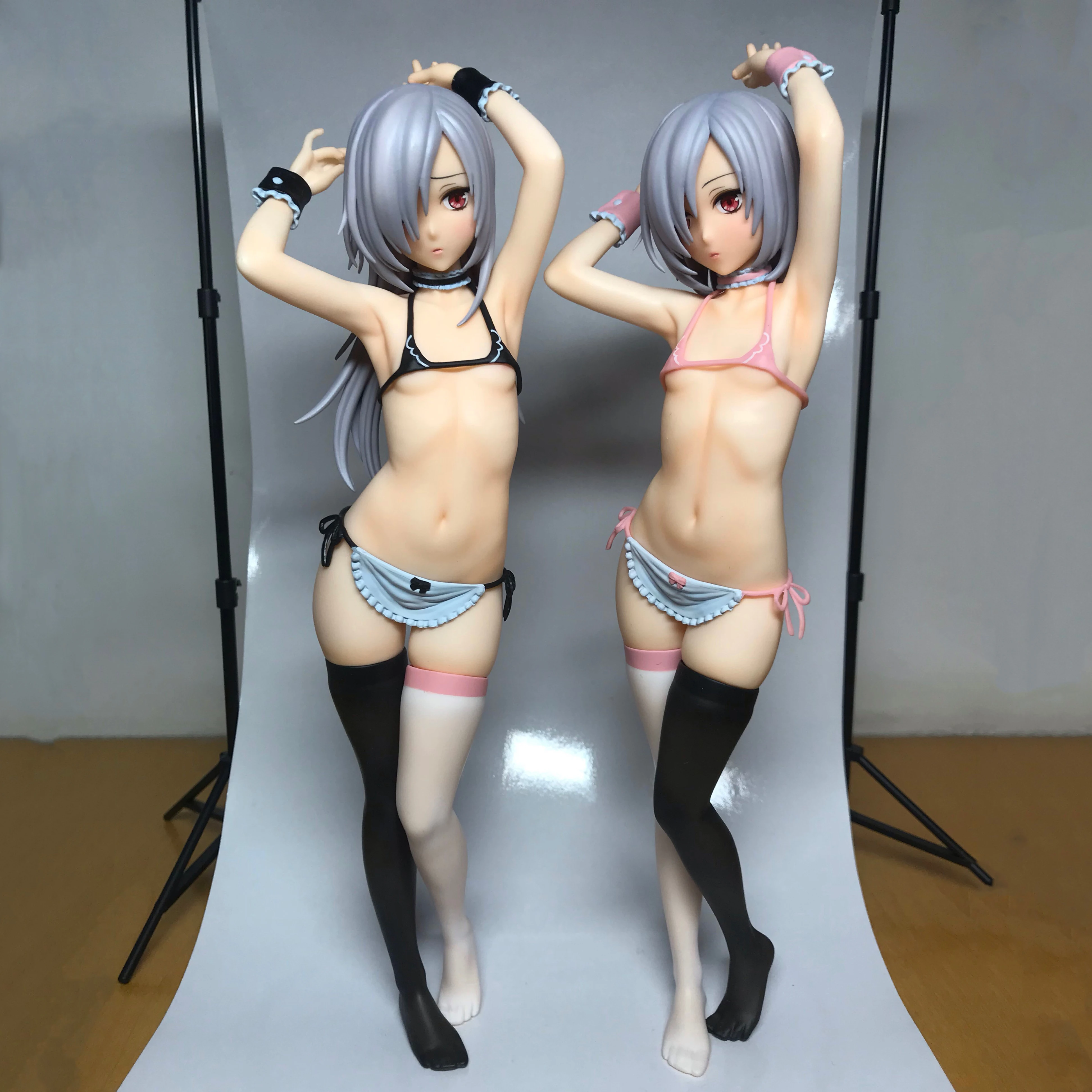 

24CM Q-six Sexy Anime Girl Akeiro Kaikitan Velvet Long Short Hair Ver. 1/7 Pvc Action Figure Model Adult Toys Doll