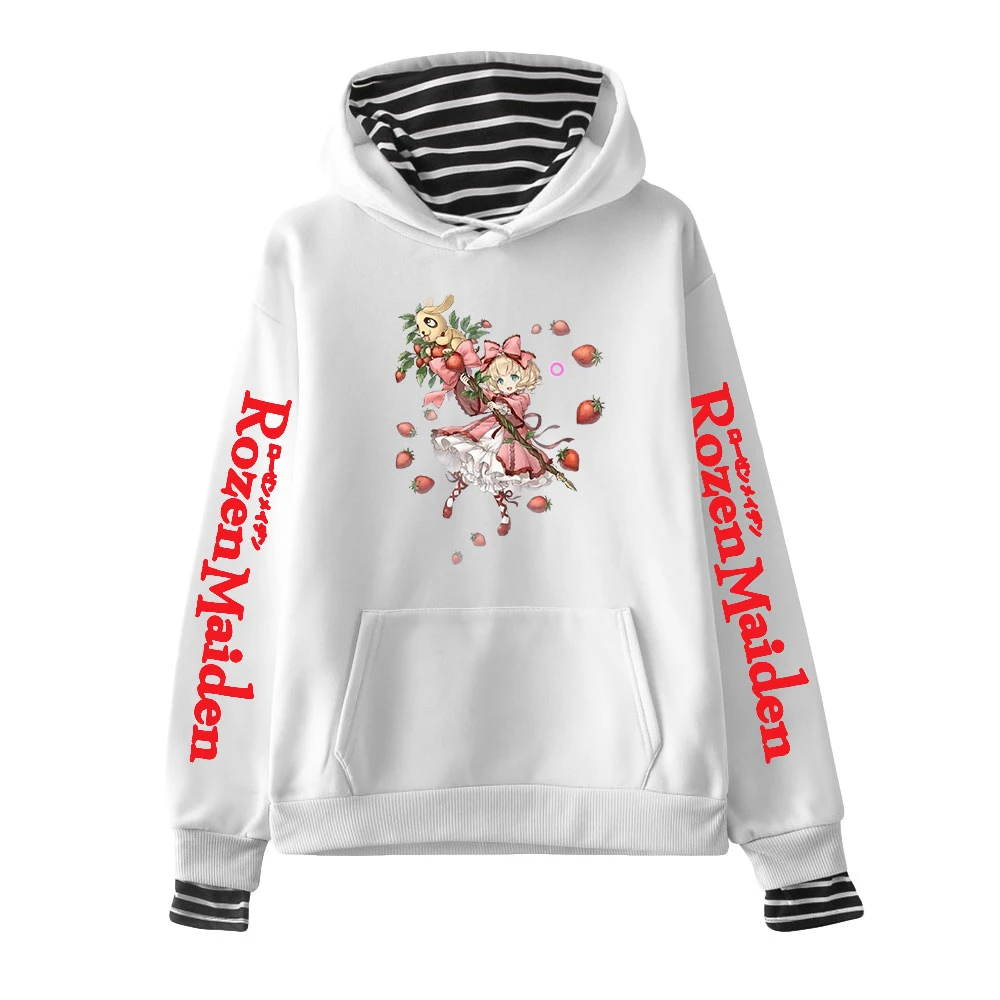 

2022 The New Autumn and Winter Men's and Women's Same Fake Two-piece Hooded Sweater Fashion Printing Casual All-match Jacket Top