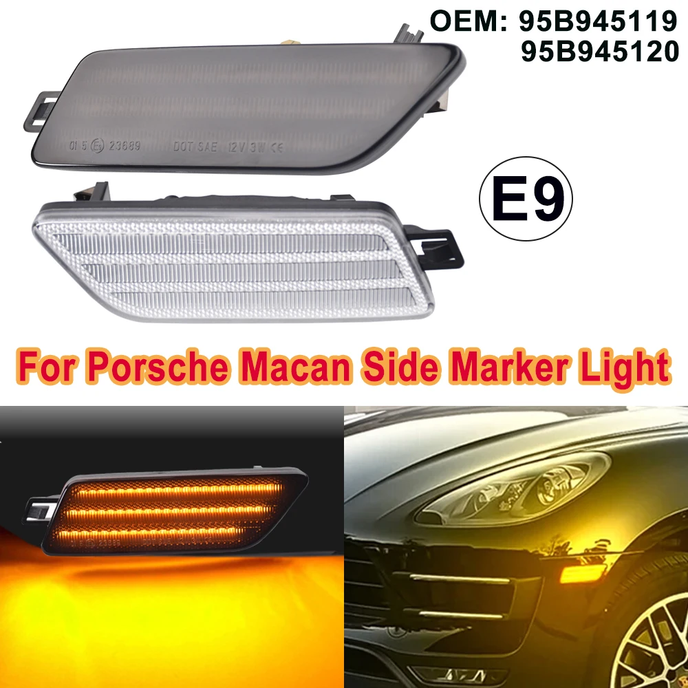 Светодиодные боковые габаритные фонари для автоматических крыльев Porsche Macan 95B-Series
