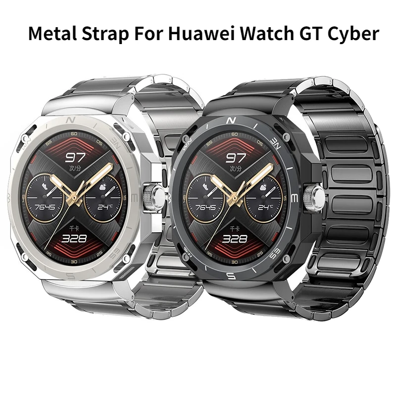 

Magnetic Metal Strap For Huawei Watch GT Cyber Stainless steel Bracelet Replacement Wristband Belt Adjustable Sports watchband