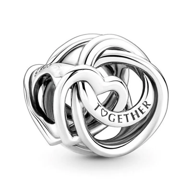 

Original Moments Family Always Encircled Heart Beads Charm Fit Pandora Women 925 Sterling Silver Bracelet Bangle Jewelry