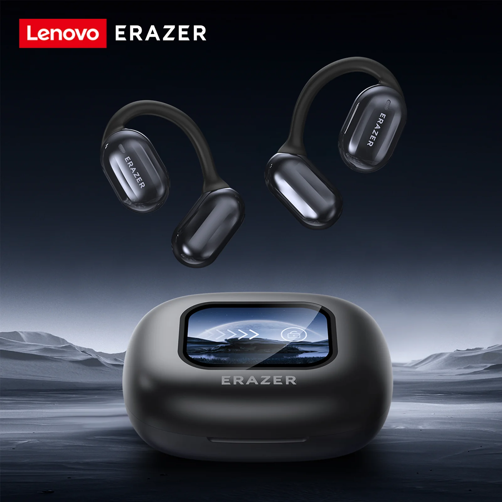 Фото Наушники Lenovo Erazer XP2 Bluetooth 5,4 OWS Спортивные беспроводные наушники Lenovo Наушники Цветной экран Сенсорная поддержка TF-карты №1