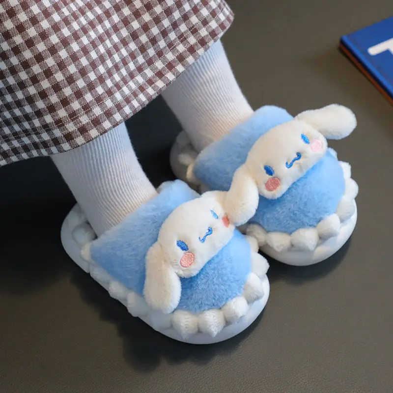 Шлепанцы Cinnamoroll хлопковые для девочек симпатичные детские домашние Нескользящие