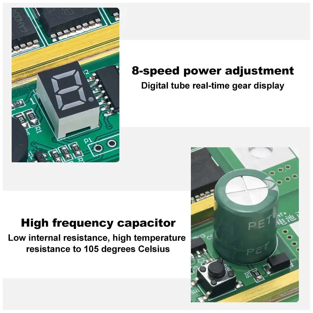 

Professional Spots Welding Machine Positive/Negative Marks Circuit Board 8 Gear Power Spot Welder Low Internal Resistance