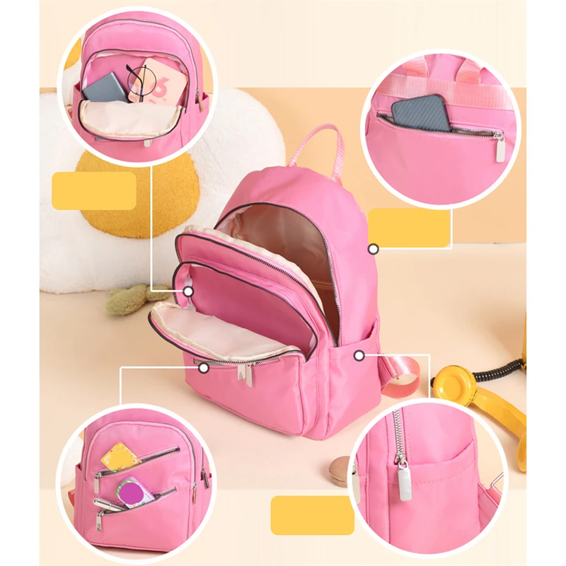 

Backpack Travel Backpacks Bookbag For Women & Men Small School College Students Backpack Durable Water Resistant Pink