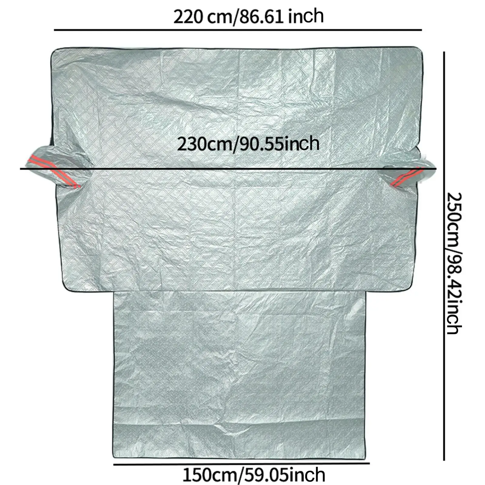 Снежный чехол на лобовое стекло автомобиля утолщенный устойчивый к атмосферным