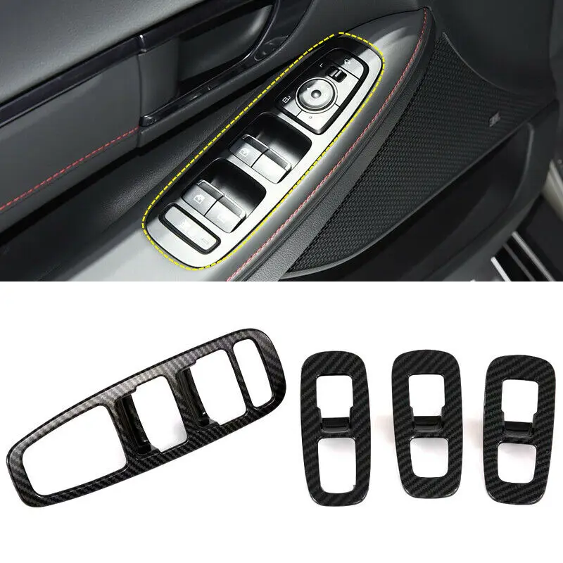 

4Pcs Car Door Armrest Window Lift Switch Cover Trim for Hyundai Sonata DN8 2020-2021 Auto Interior Decoration Lid Accessories