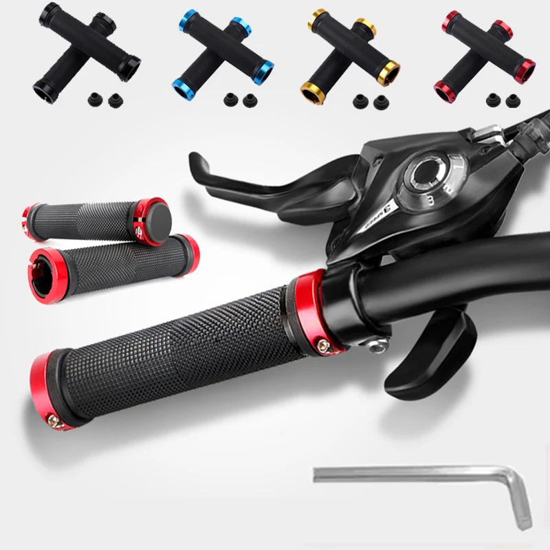 

MTB Bicycle Handlebar Bicycle HandlebarCover Rubber Anti-Slip Safety Design Double Side Lock Bicycle BMX Handlebar Bicycle Parts