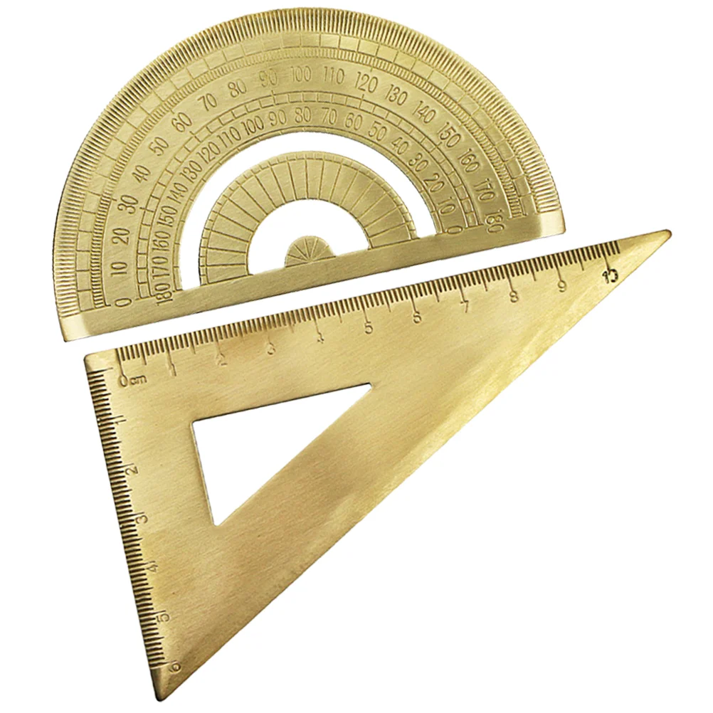 

Ruler Math Tool Student Geometry Set Measuring Brass Handy Measurement Rulers Outdoor Protractors Semicircle Drawing Circle