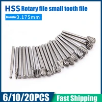 61020pcs hss routing router drill bits set for dremel carbide rotary burrs tools wood stone metal root carving milling cutter