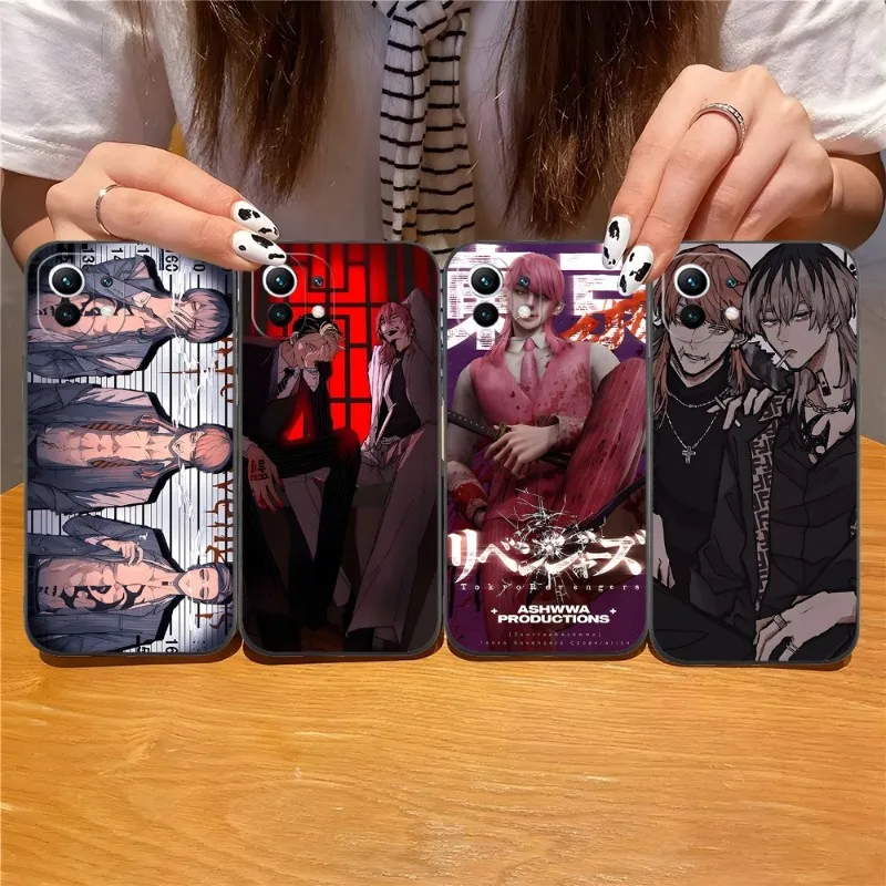 

Sanzu Haruchiyo Tokyo Revengers Phone Case Black Silicone For Iphone 13 14 Pro Max 11 12 Xr X Xs Mini SE 2022 For 6 6s 7 8 Plus
