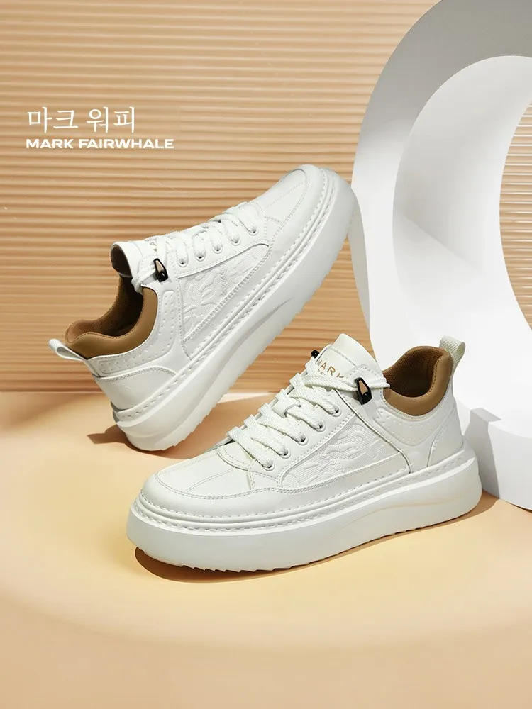 Мужская обувь Mark Huafei осень 2023 новые повседневные модные кроссовки белые туфли из