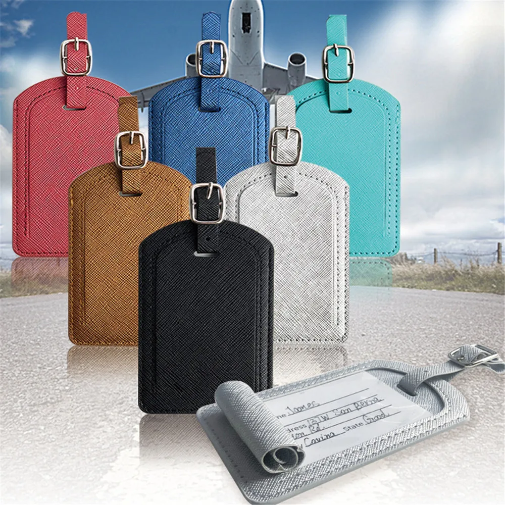 Портативная бирка для багажа из искусственной кожи, аксессуары для путешествий, идентификатор для чемодана, этикетка для багажа, бирка для багажа, имя, ID, адресный держатель, Лидер продаж