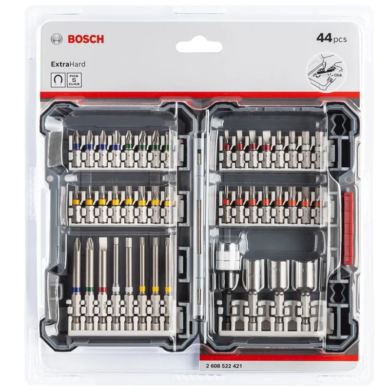 Сверла для электрической отвертки BOSCH 2608522421 сверхтвердые смешанные 43 шт.
