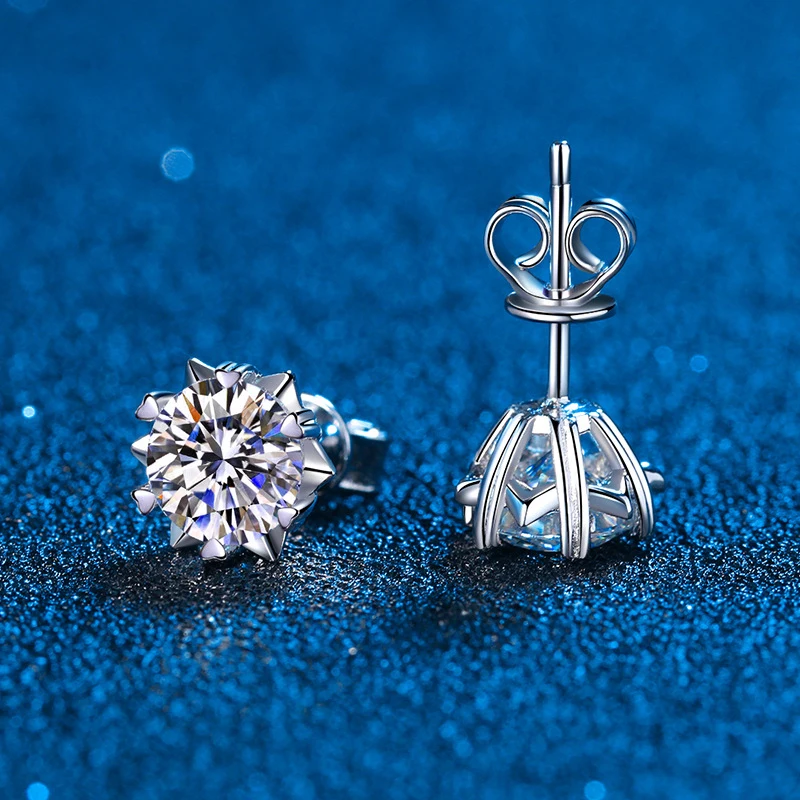 

Женские серьги-гвоздики из серебра 100% пробы, с платиновым покрытием