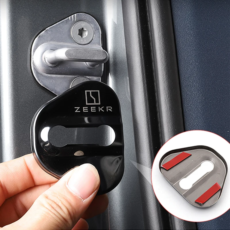 

Auto Car Door Lock Protect Cover Emblems Case Stainless Steel Decoration Accessories For GEELY ZEEKR 001 EV Electric 2023 2022