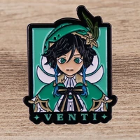 genshin impact venti game enamel pin badge decorative clothes badge lapel pins brooch jewelry briefcase backpack accessories