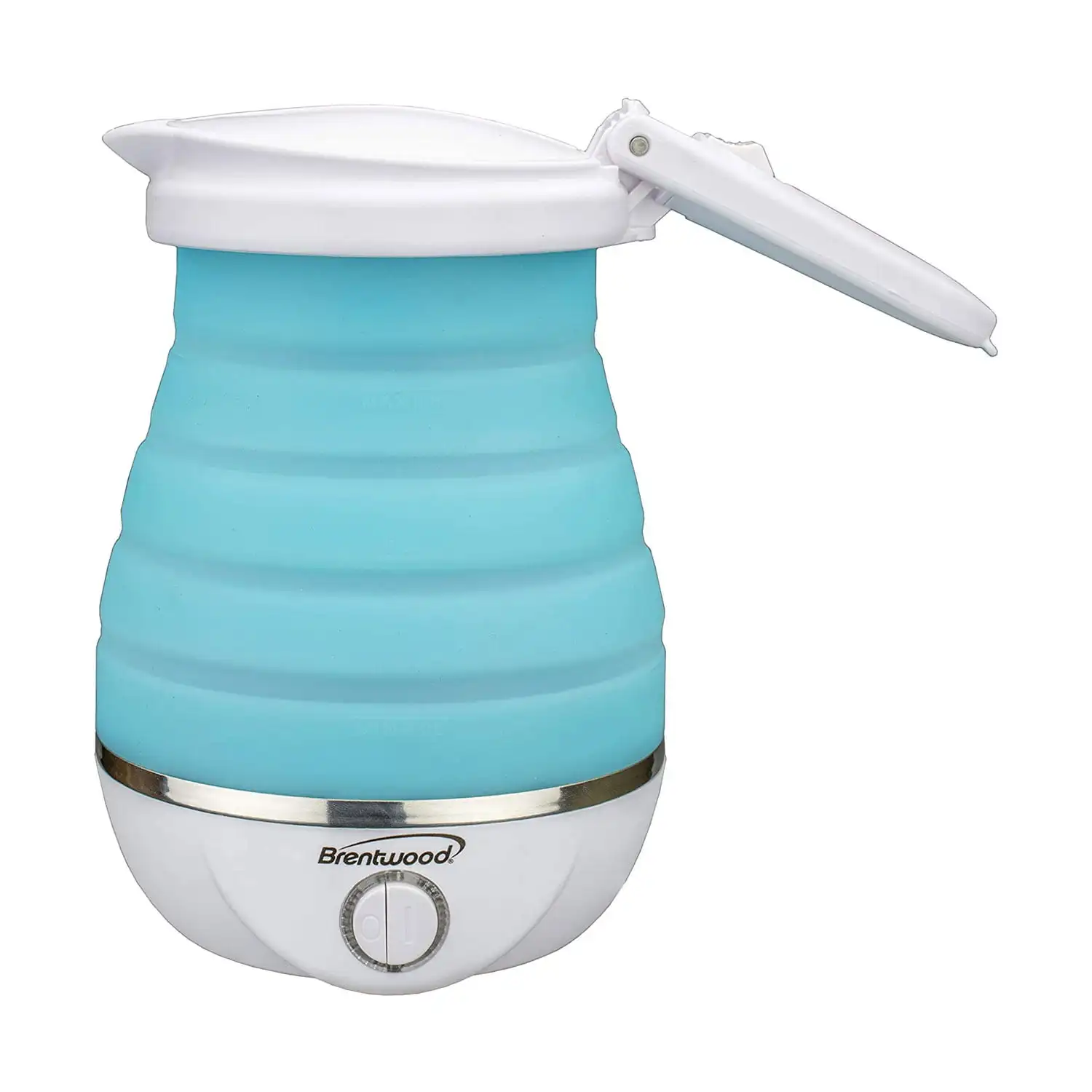 

KT-1508BL Dual Voltage 120/220v 0.8L Collapsible Travel Kettle, Blue portable water boiler Teapot For Home