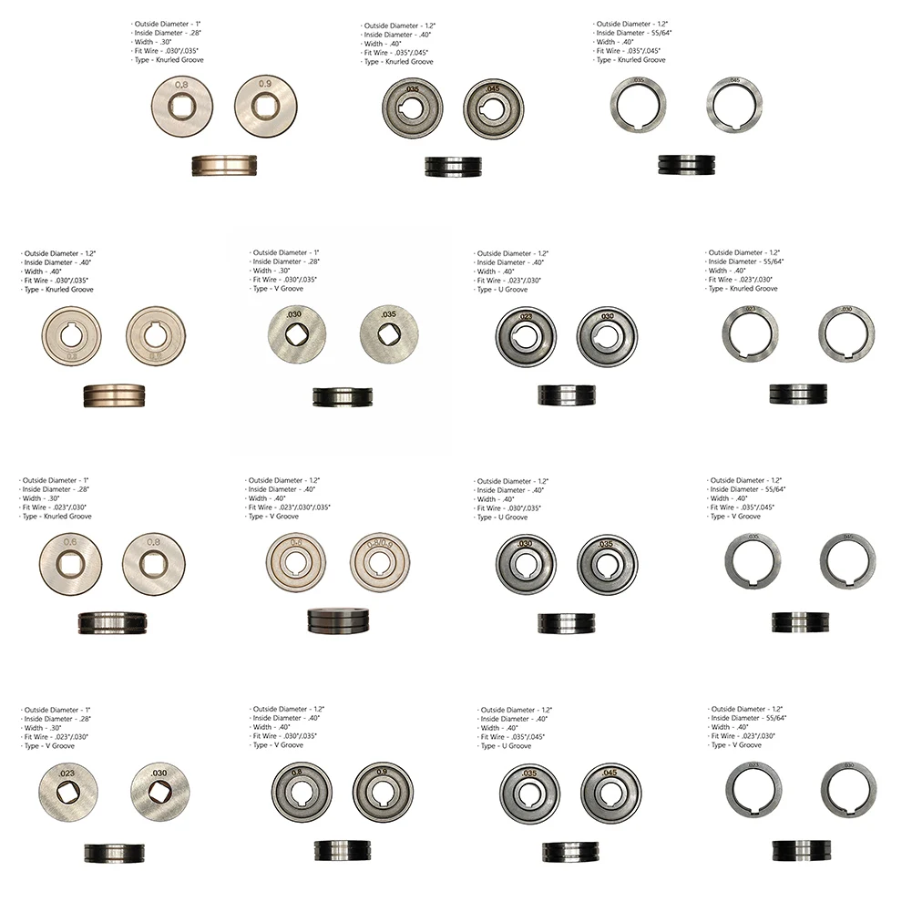 Ролик подачи сварочной проволоки MIG MAG .023 .030 .035 .045 Паз с накаткой VUK для сварочного