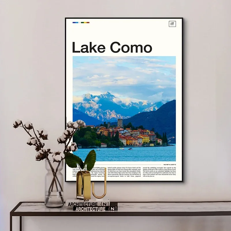 Европейский Пейзажный Постер-амстердам Барселона Калабрия Дубровник Марсель