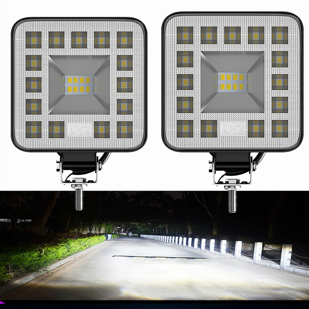 

Car LED Work Light Bar Square Headlight 12V 24V For Truck Offroad Boat Tractor Truck 4x4 SUV Fog Light Driving Lamp Led Bar48W